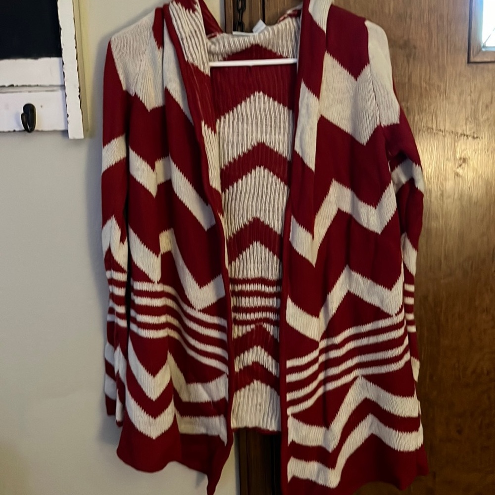 hooded cardigan